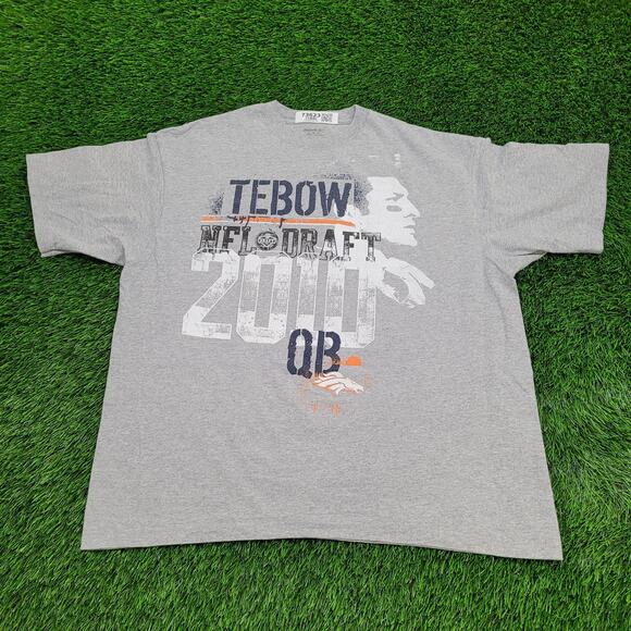 Tim Tebow Shirt XL 25x28 Gray - Picture 1 of 11